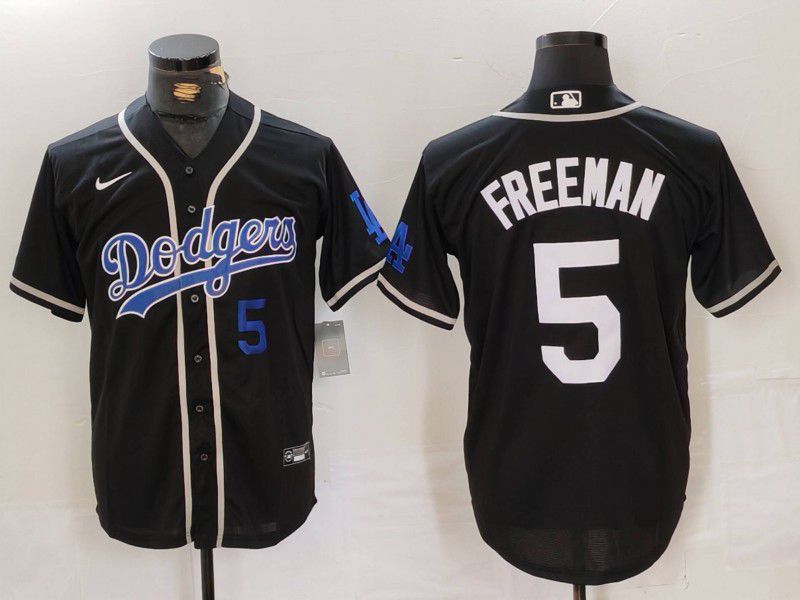 Men Los Angeles Dodgers #5 Freeman Black Fashion Nike Game MLB Jersey style 41->los angeles dodgers->MLB Jersey